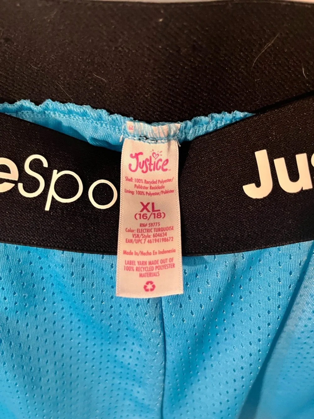 Justice bright turquoise